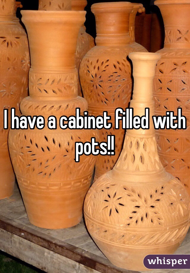 I have a cabinet filled with pots!!