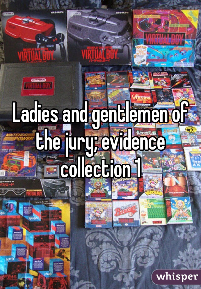 Ladies and gentlemen of the jury; evidence collection 1