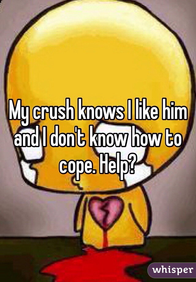 My crush knows I like him and I don't know how to cope. Help?