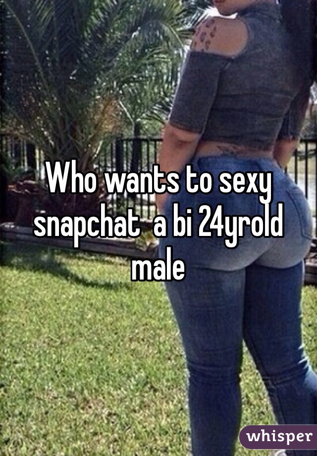 Who wants to sexy snapchat  a bi 24yrold male
