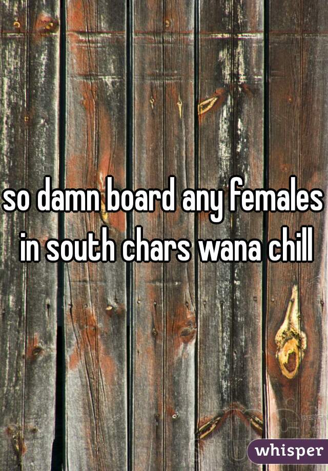 so damn board any females in south chars wana chill