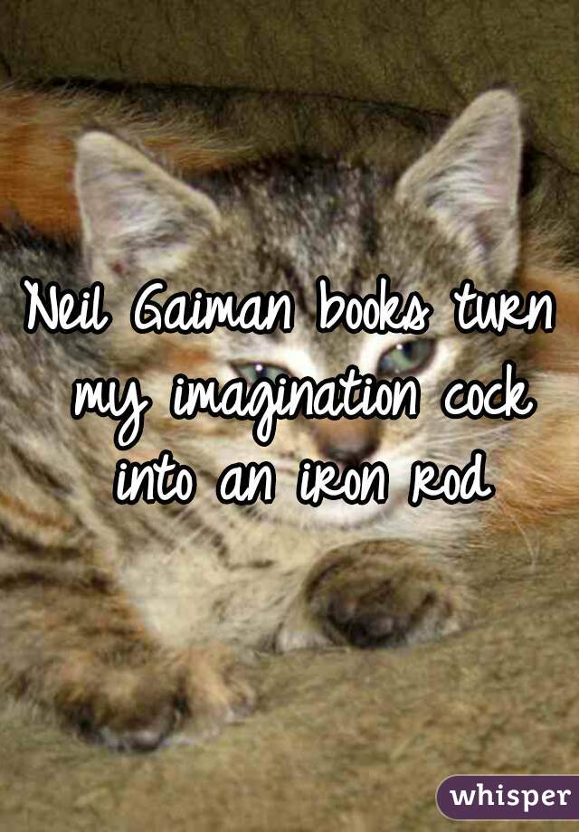 Neil Gaiman books turn my imagination cock into an iron rod