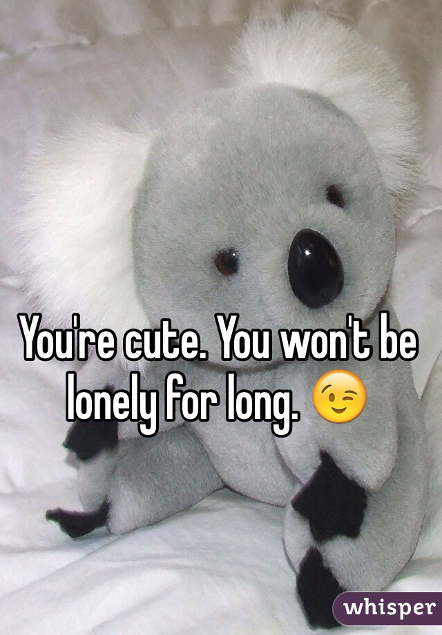 You're cute. You won't be lonely for long. 😉