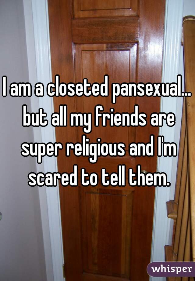 I am a closeted pansexual... but all my friends are super religious and I'm scared to tell them.