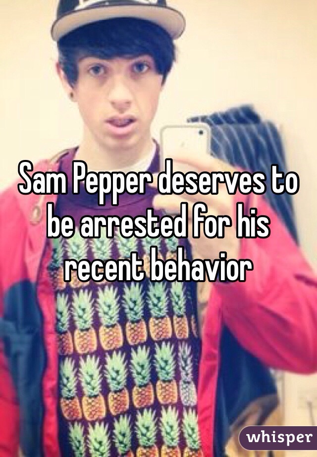 Sam Pepper deserves to be arrested for his recent behavior 