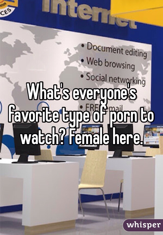 What's everyone's favorite type of porn to watch? Female here. 