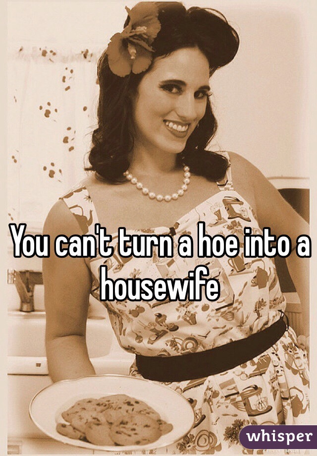 You can't turn a hoe into a housewife