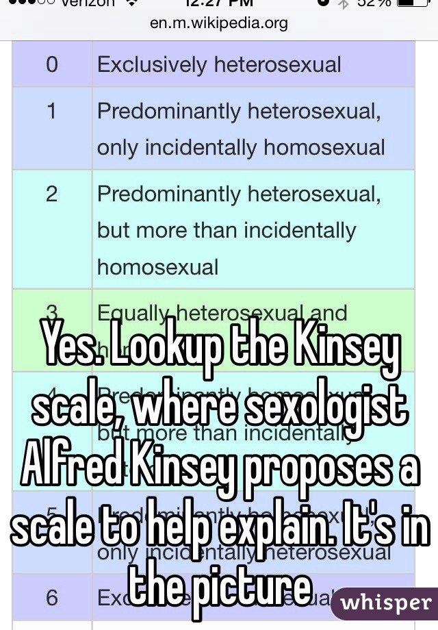 Yes. Lookup the Kinsey scale, where sexologist Alfred Kinsey proposes a scale to help explain. It's in the picture 