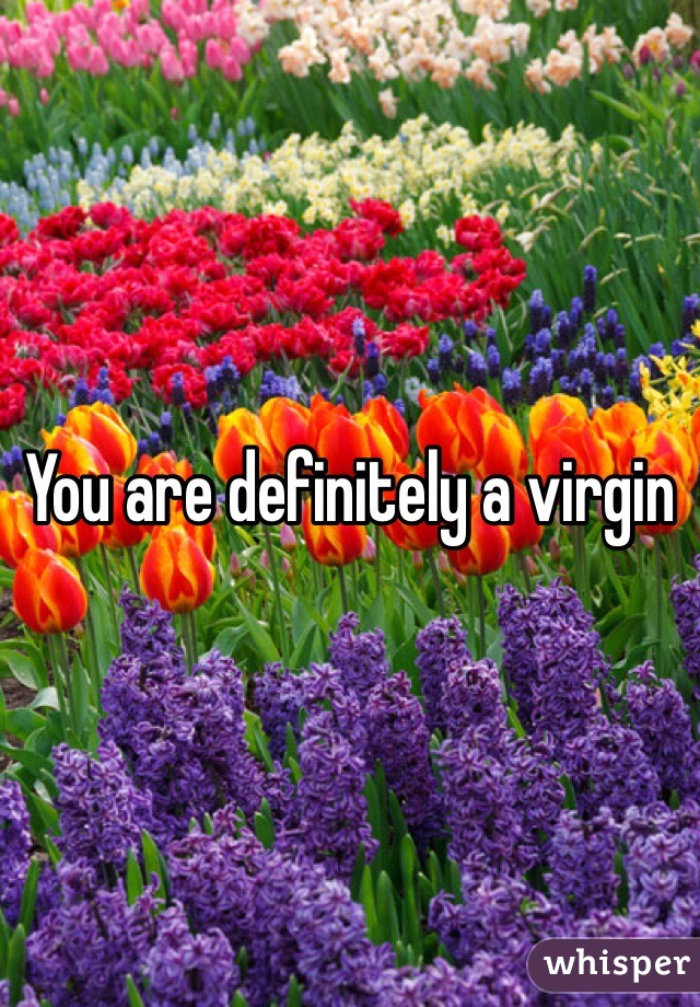You are definitely a virgin