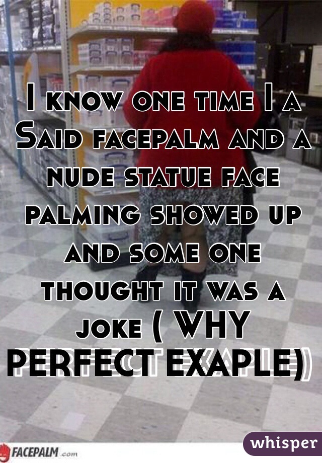I know one time I a
Said facepalm and a nude statue face palming showed up and some one thought it was a joke ( WHY PERFECT EXAPLE)  