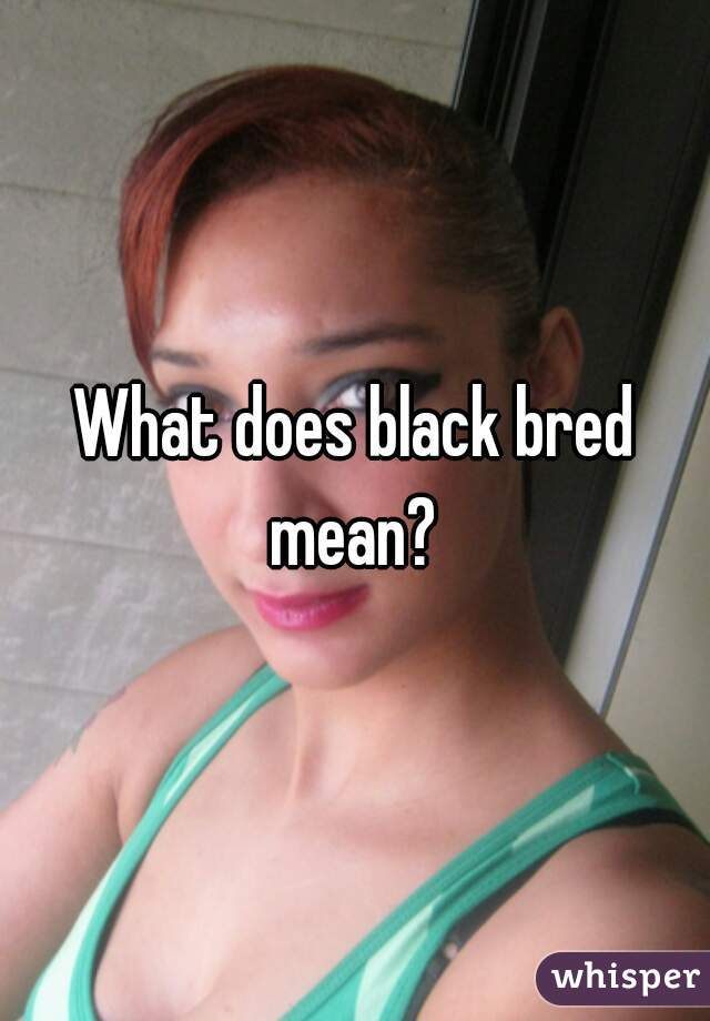 What does black bred mean? 