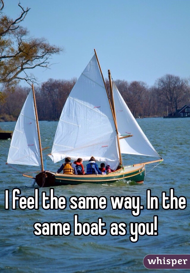 I feel the same way. In the same boat as you!