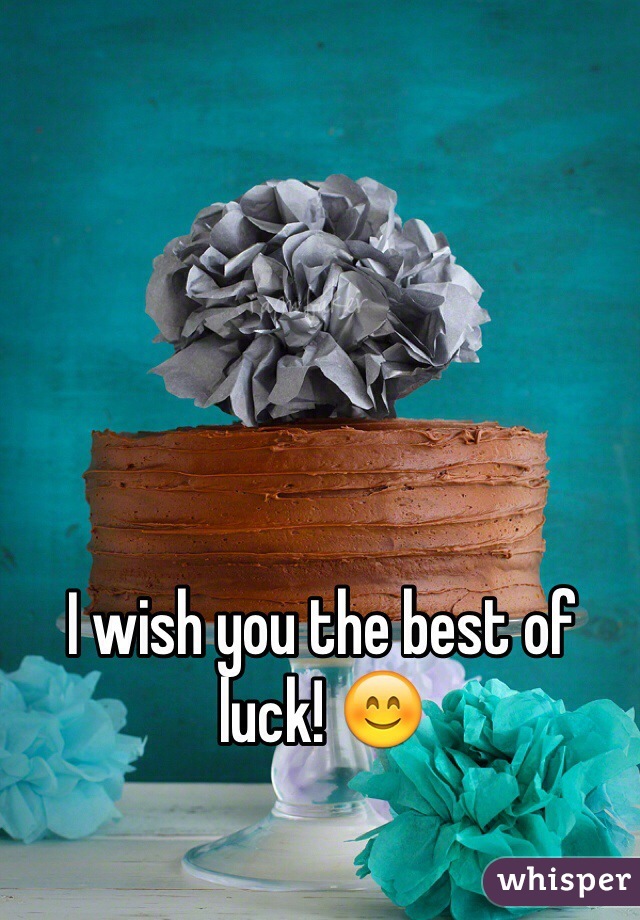 I wish you the best of luck! 😊