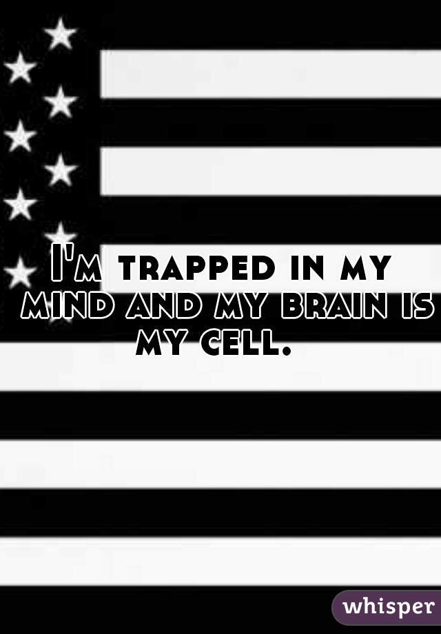 I'm trapped in my mind and my brain is my cell.  