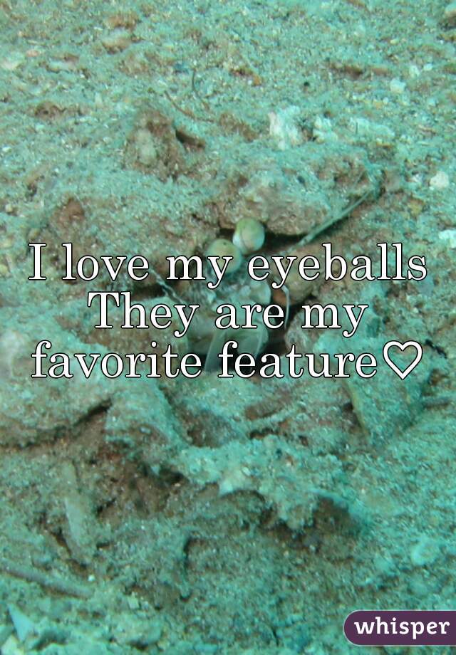 I love my eyeballs
They are my favorite feature♡ 