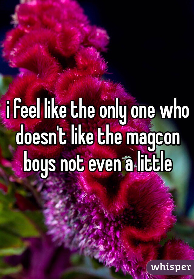 i feel like the only one who doesn't like the magcon boys not even a little
