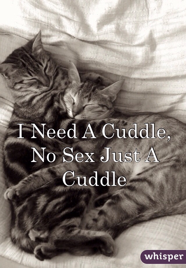I Need A Cuddle, No Sex Just A Cuddle 