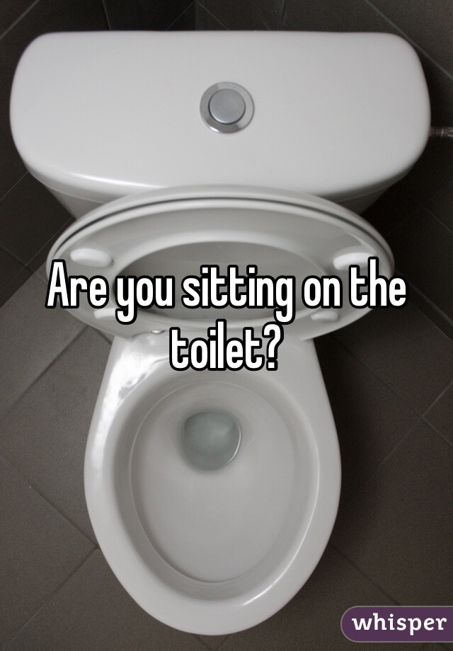 Are you sitting on the toilet? 
