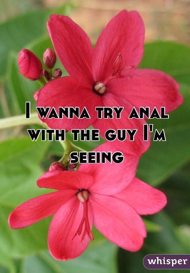 I wanna try anal with the guy I'm seeing 