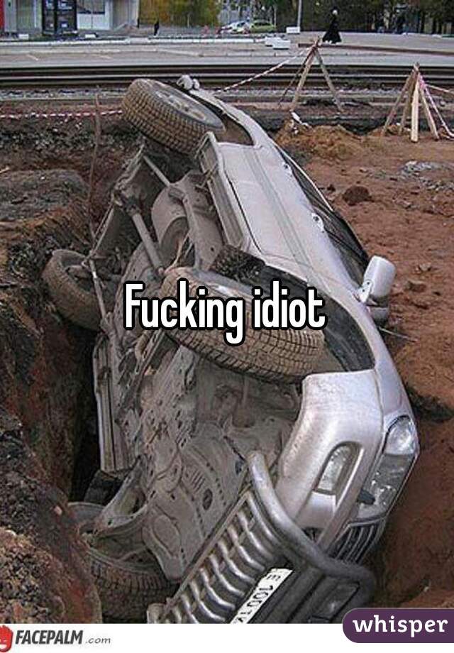 Fucking idiot