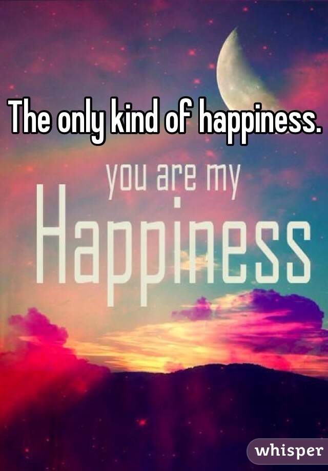 The only kind of happiness. 