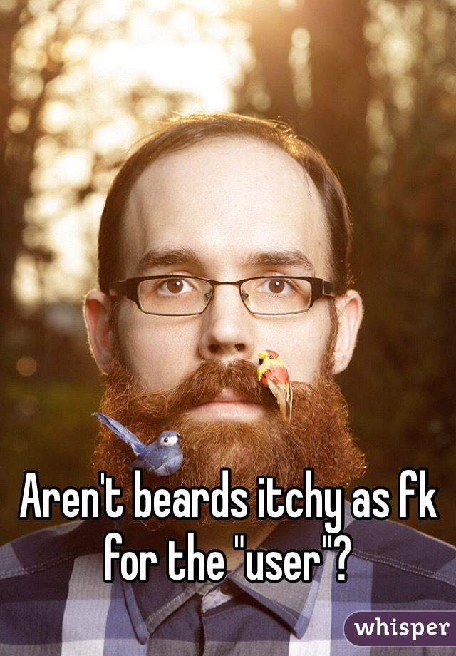 Aren't beards itchy as fk for the "user"?
