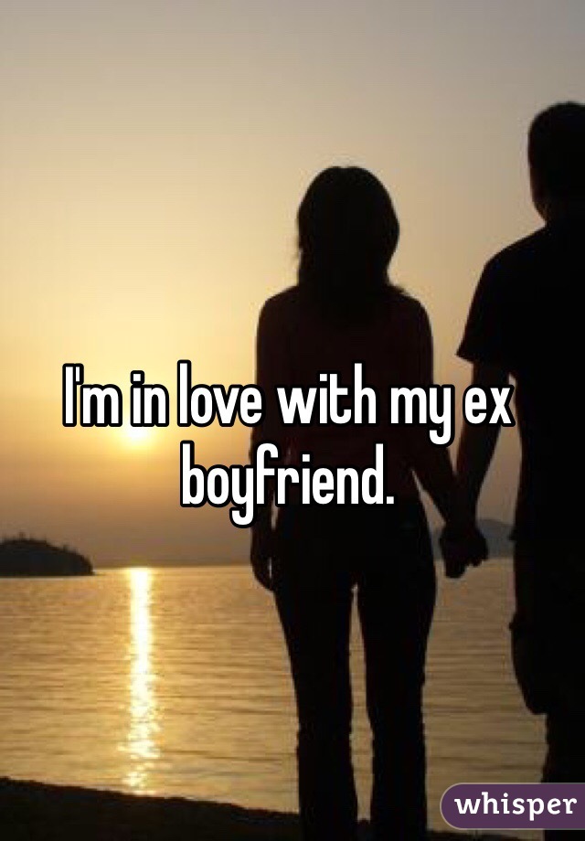 I'm in love with my ex boyfriend.