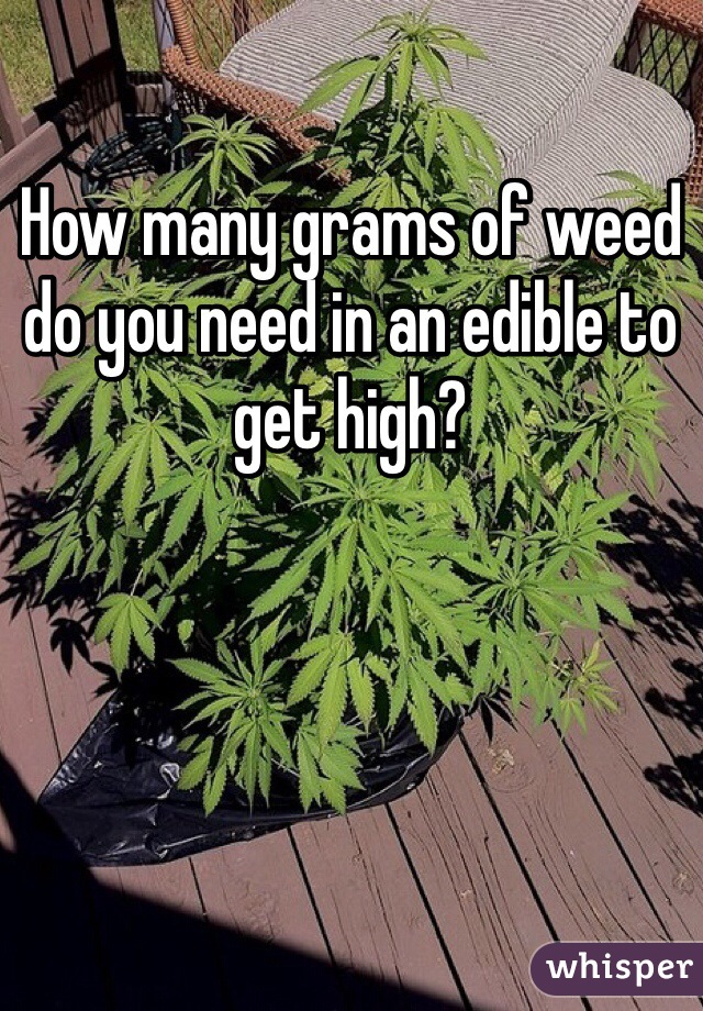 How many grams of weed do you need in an edible to get high? 