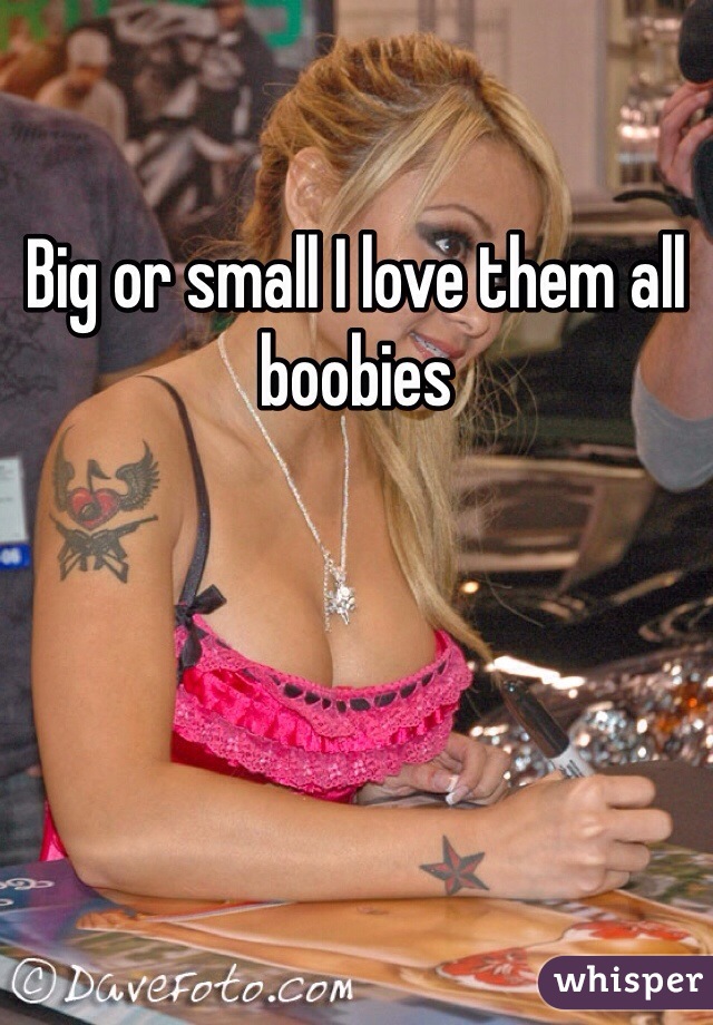 Big or small I love them all boobies 