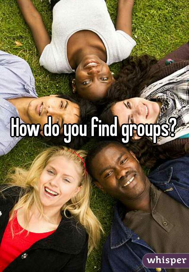 How do you find groups?