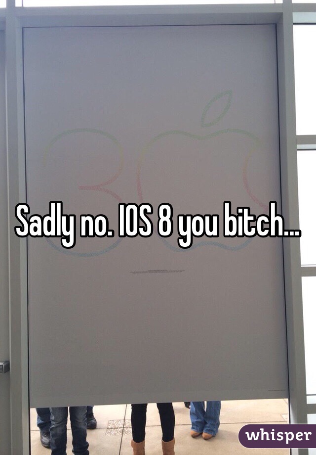 Sadly no. IOS 8 you bitch...