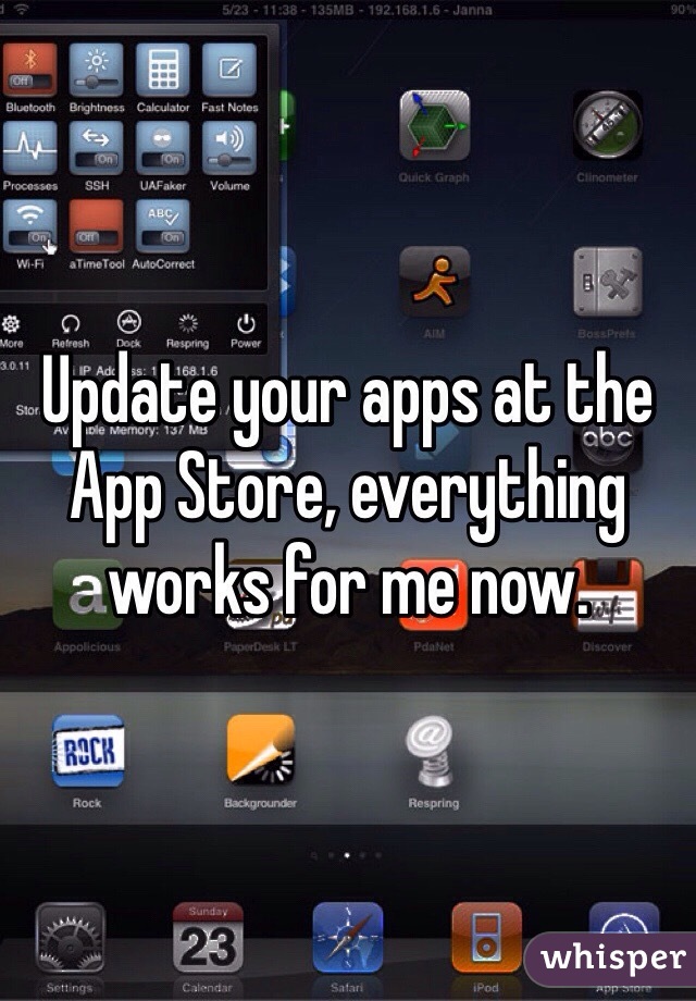 Update your apps at the App Store, everything works for me now.