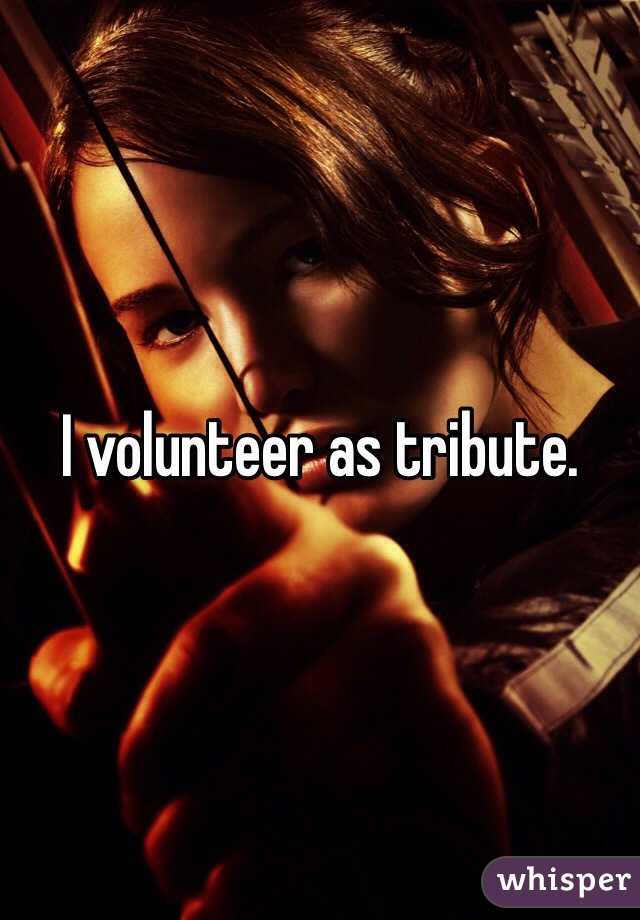 I volunteer as tribute.