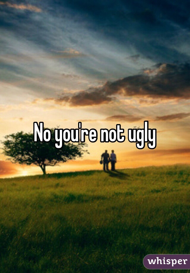 No you're not ugly 