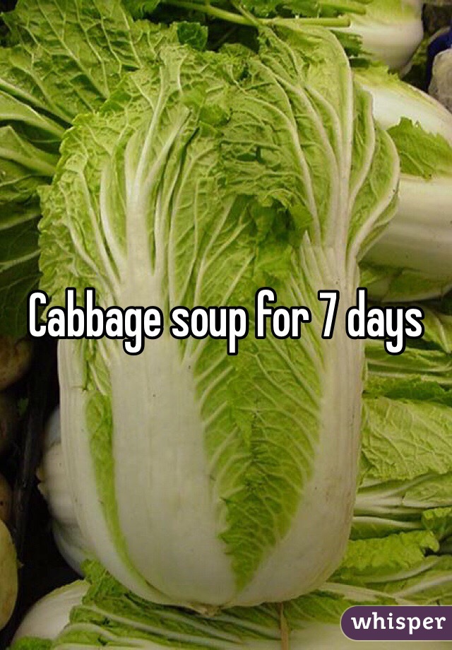 Cabbage soup for 7 days