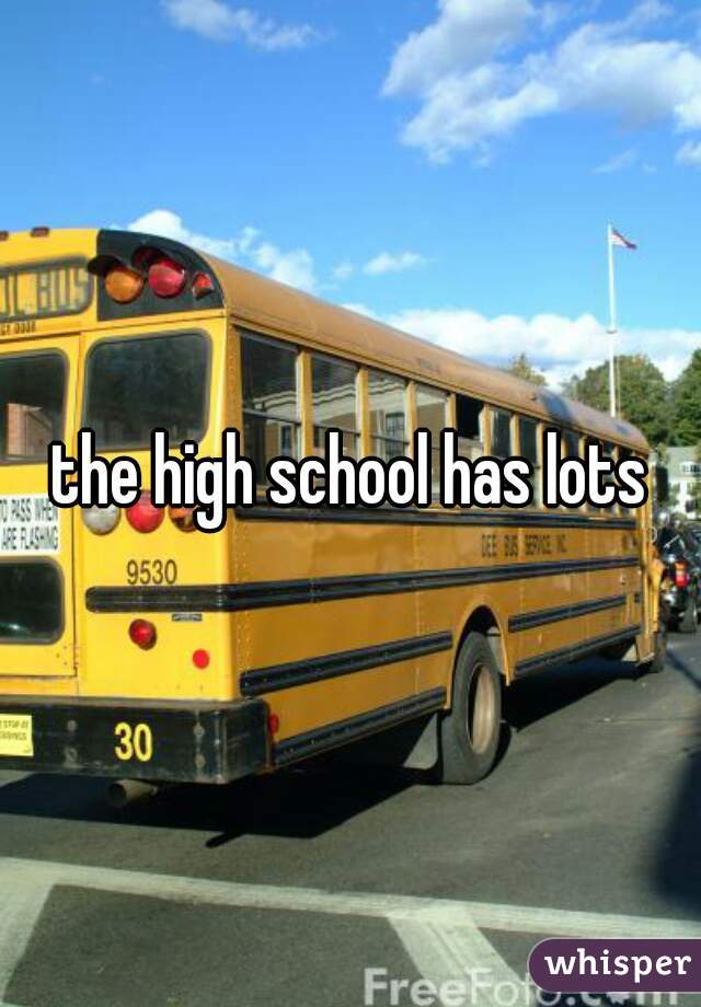 the high school has lots
