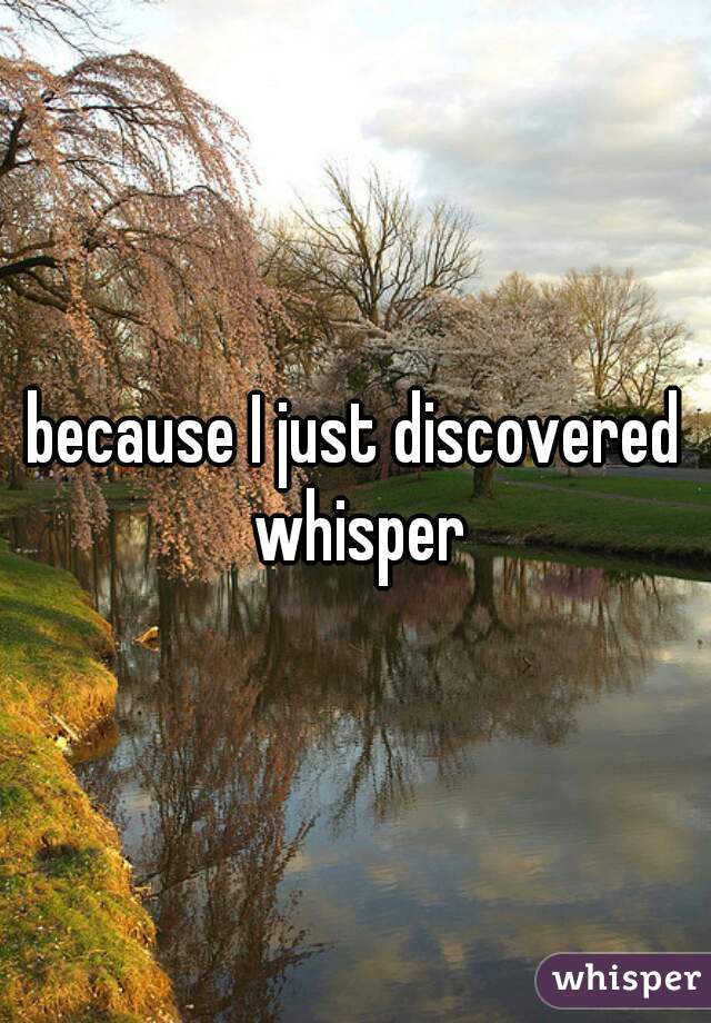 because I just discovered whisper