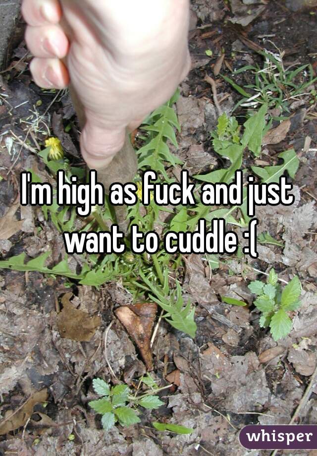 I'm high as fuck and just want to cuddle :(