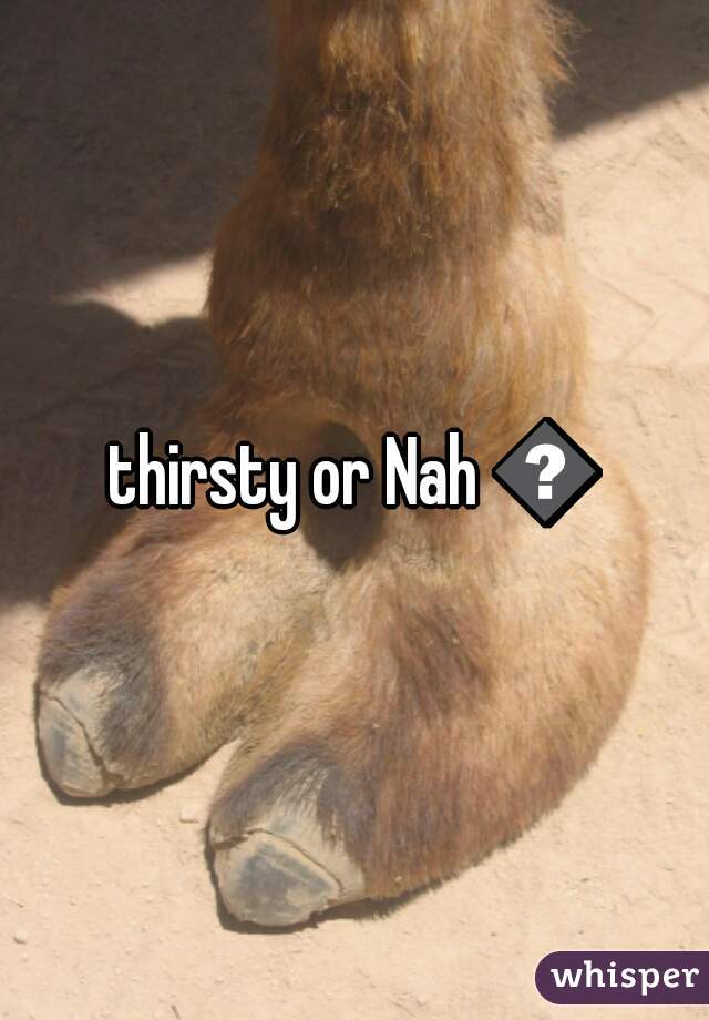 thirsty or Nah 😂