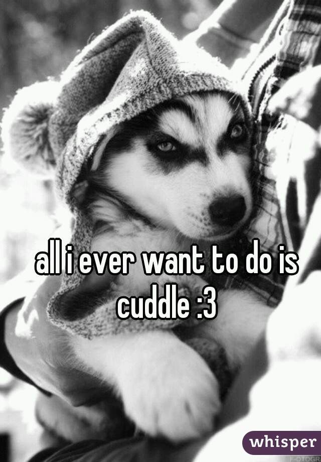 all i ever want to do is cuddle :3 