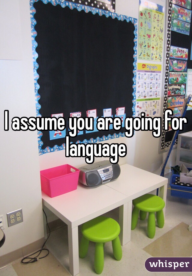 I assume you are going for language