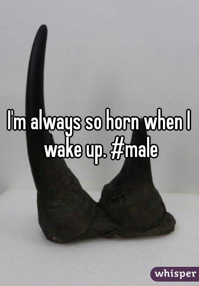 I'm always so horn when I wake up. #male