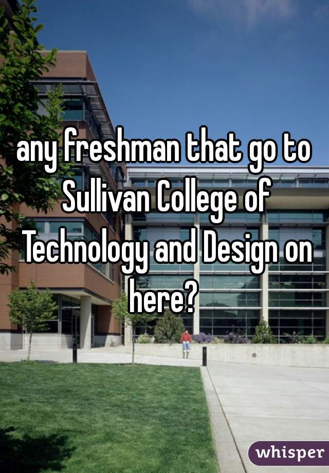 any freshman that go to Sullivan College of Technology and Design on here? 