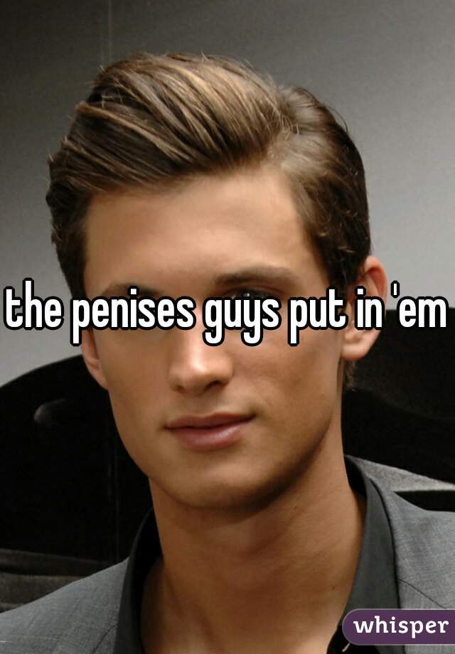 the penises guys put in 'em