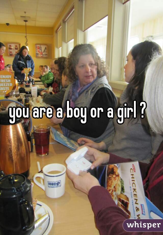 you are a boy or a girl ?  