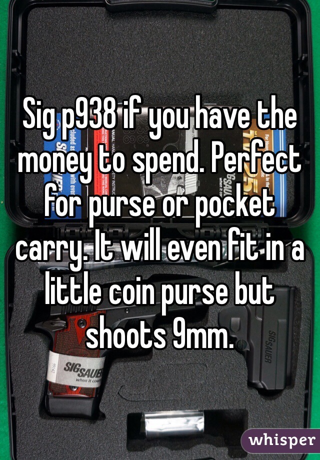 Sig p938 if you have the money to spend. Perfect for purse or pocket carry. It will even fit in a little coin purse but shoots 9mm. 