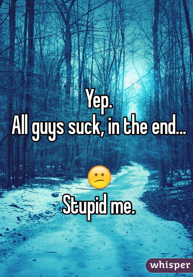 Yep.
All guys suck, in the end...

ðŸ˜•
Stupid me.