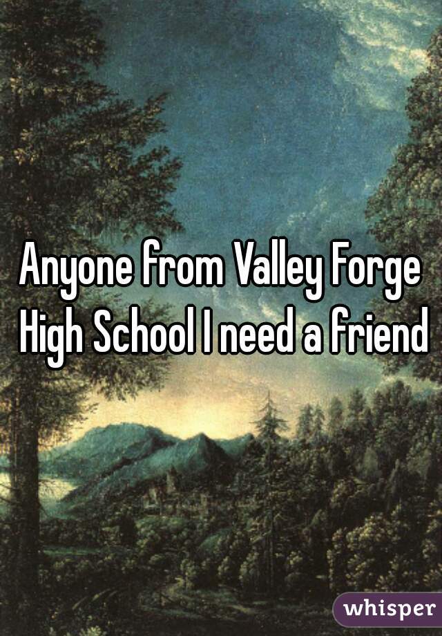 Anyone from Valley Forge High School I need a friend