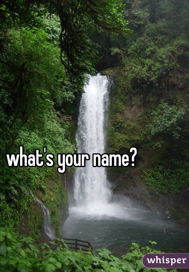 what's your name?
