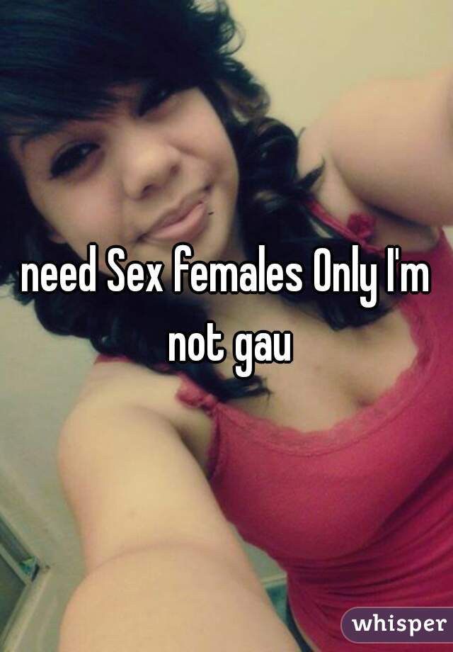 need Sex females Only I'm not gau